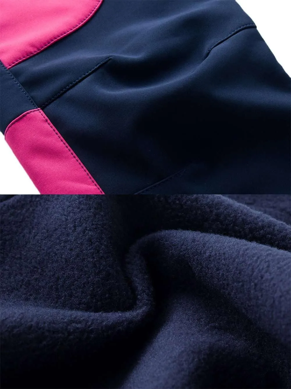 Kids Softshell Trousers Fleece Lined Outdoor Hiking Trekking Pants Skiing Snow Winter Pants Boys Girls