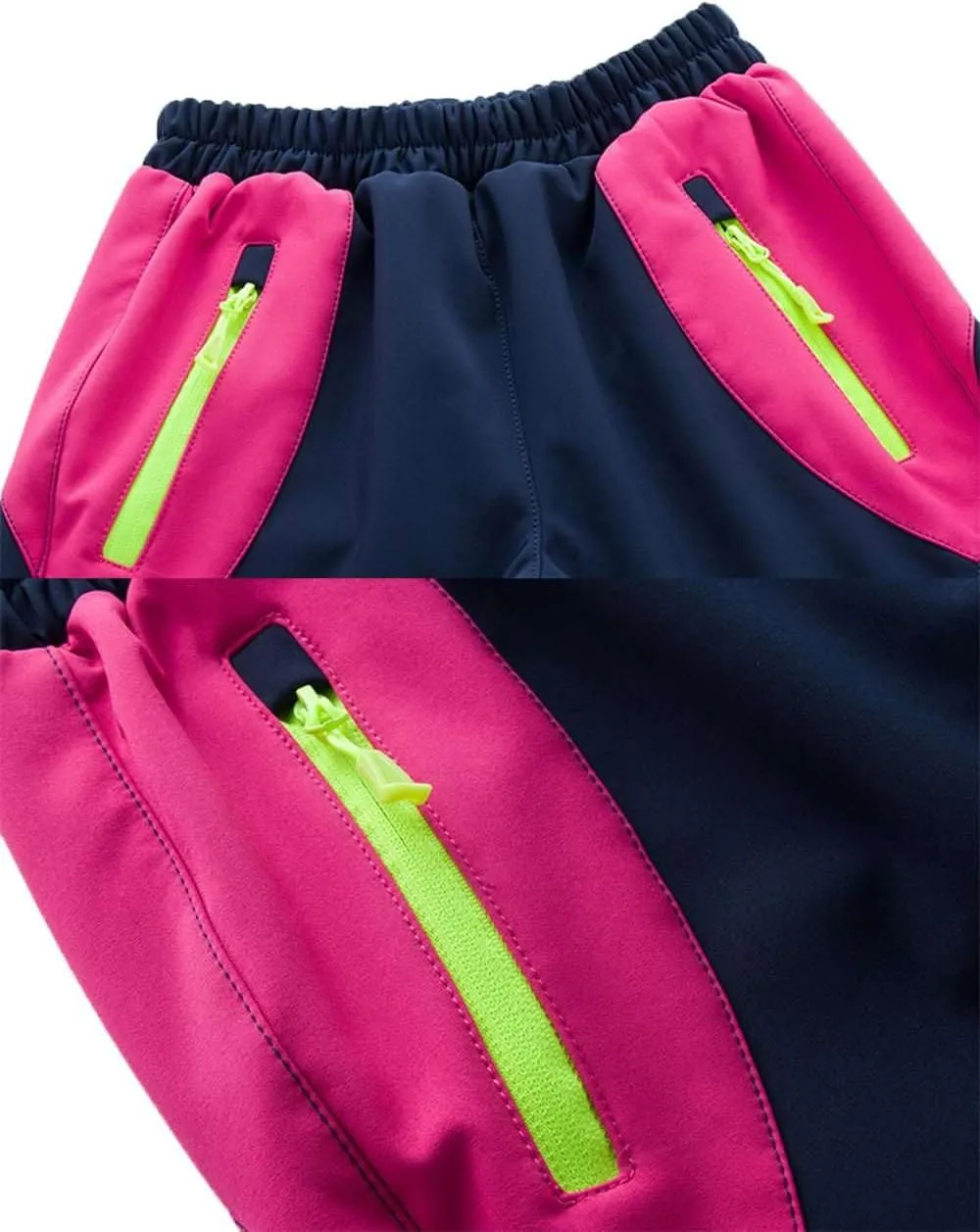 Kids Softshell Trousers Fleece Lined Outdoor Hiking Trekking Pants Skiing Snow Winter Pants Boys Girls