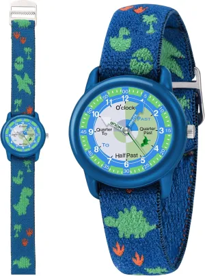 Kids Watch with Elastic Fabric Strap, Waterproof Analog Watch for Kid Ages 3-12 | Kids First Watches | Fun Learning Timepiece | Ideal Gift for Toddler & Children