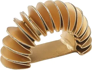 Kim Seybert Demilune Napkin Ring in Gold, Set of 4