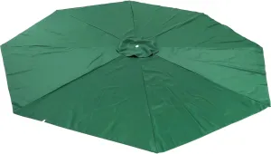 Kisangel 1pc Outdoor Patio Umbrella Canopy UV Protection, Beige, 3m Polyester, Without Stand