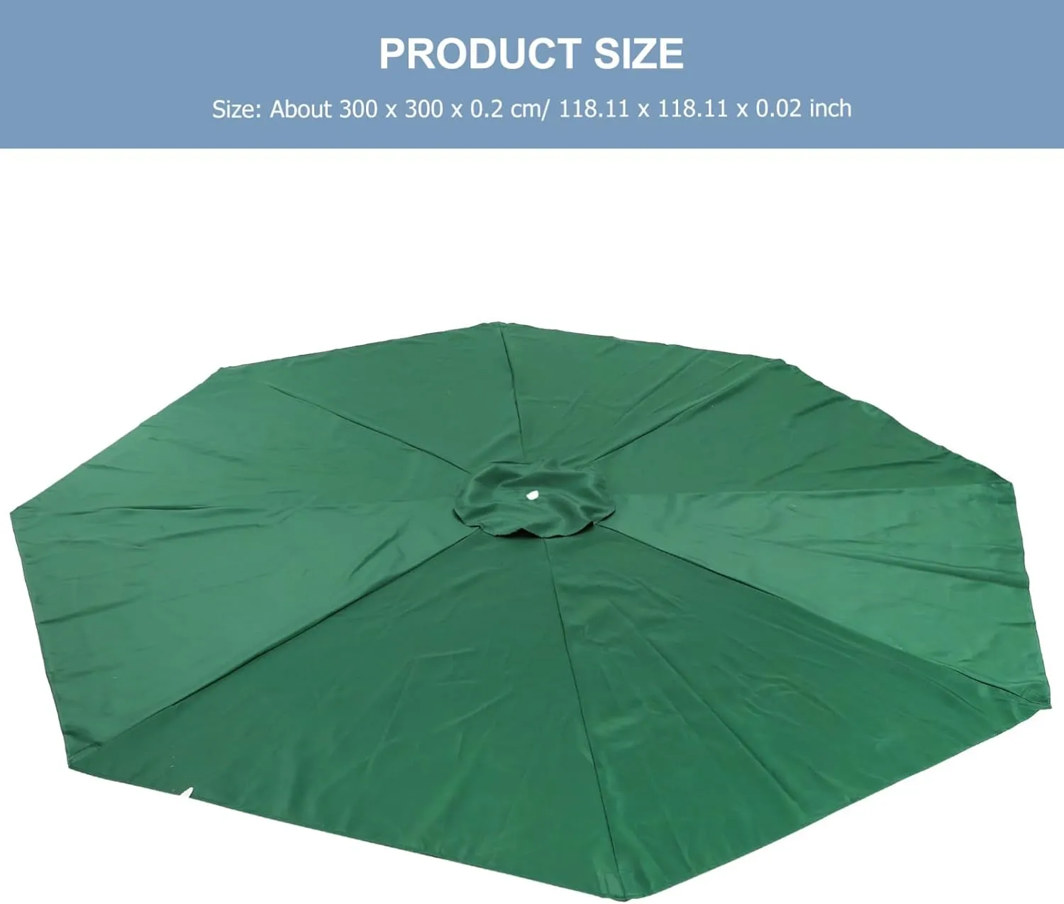 Kisangel 1pc Outdoor Patio Umbrella Canopy UV Protection, Beige, 3m Polyester, Without Stand