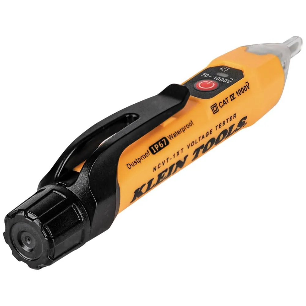 Klein Tools NCVT1XT Voltage Tester, Non-Contact Low Voltage Test Pen, 70V to 1000V AC, Durable IP67 Tester is Dustproof and Waterproof