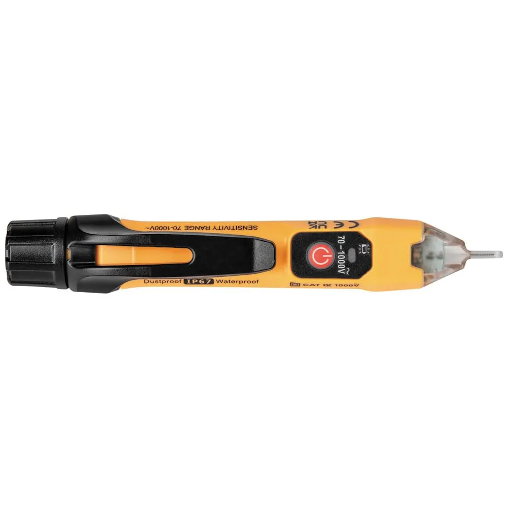 Klein Tools NCVT1XT Voltage Tester, Non-Contact Low Voltage Test Pen, 70V to 1000V AC, Durable IP67 Tester is Dustproof and Waterproof
