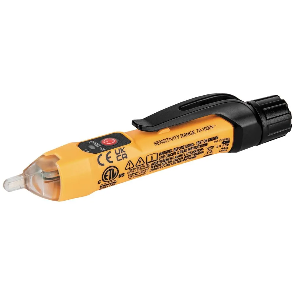 Klein Tools NCVT1XT Voltage Tester, Non-Contact Low Voltage Test Pen, 70V to 1000V AC, Durable IP67 Tester is Dustproof and Waterproof