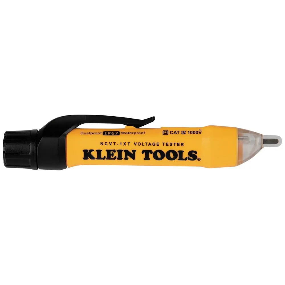 Klein Tools NCVT1XT Voltage Tester, Non-Contact Low Voltage Test Pen, 70V to 1000V AC, Durable IP67 Tester is Dustproof and Waterproof