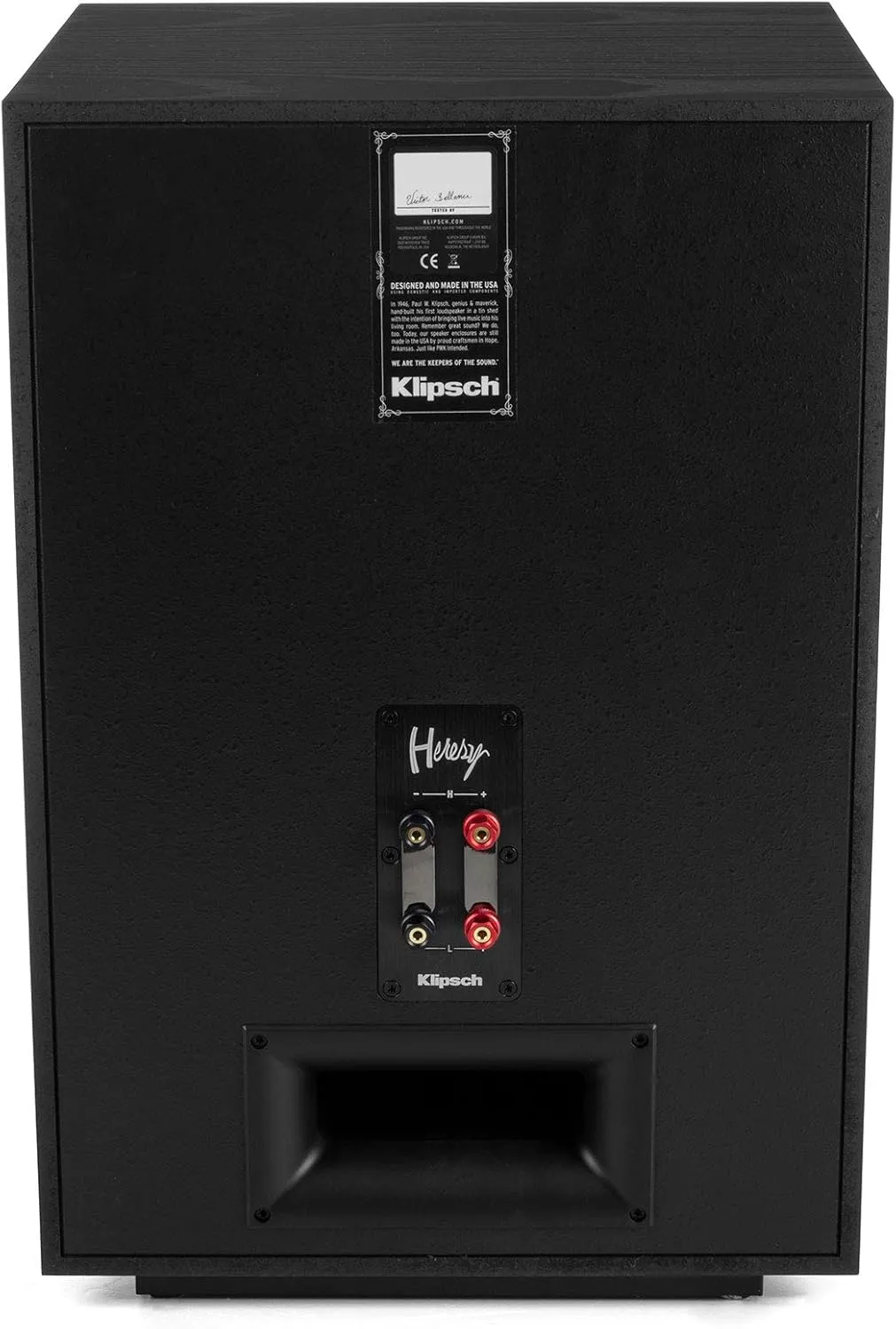 Klipsch Heresy IV Floorstanding Speaker in Black Ash Three-Way, Horn-Loaded Speaker with Updated Design