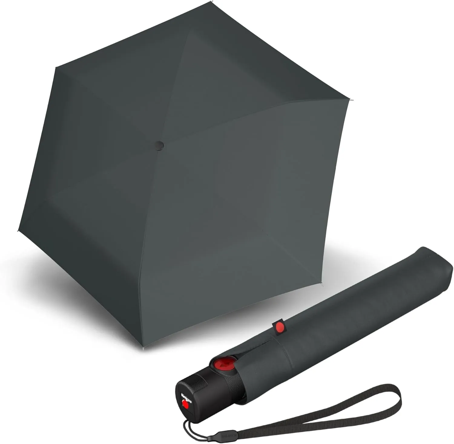 Knirps U.200 Ultra Light Duomatic Automatic Open Rain Umbrella - Compact Windproof Travel Umbrella for Adults - 97cm Diameter Retractable With Carrying Case