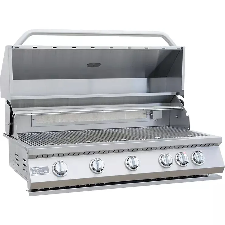KoKoMo Grills 40" KO-BAK Series 5 Burner Built In BBQ Gas Grill with Infrared Back Burner - KO-BAK5BG