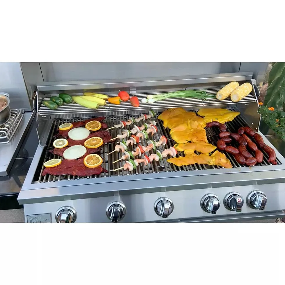 KoKoMo Grills 40" KO-BAK Series 5 Burner Built In BBQ Gas Grill with Infrared Back Burner - KO-BAK5BG