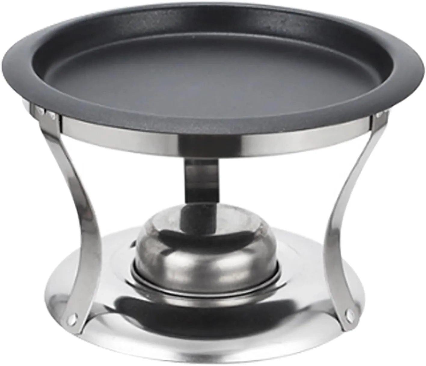 Korean Style BBQ Grill, 22/26cm Stainless Steel Nonstick Grill Pan with Portable Design for Indoor Outdoor Camping Picnic Backyard Party (26cm)