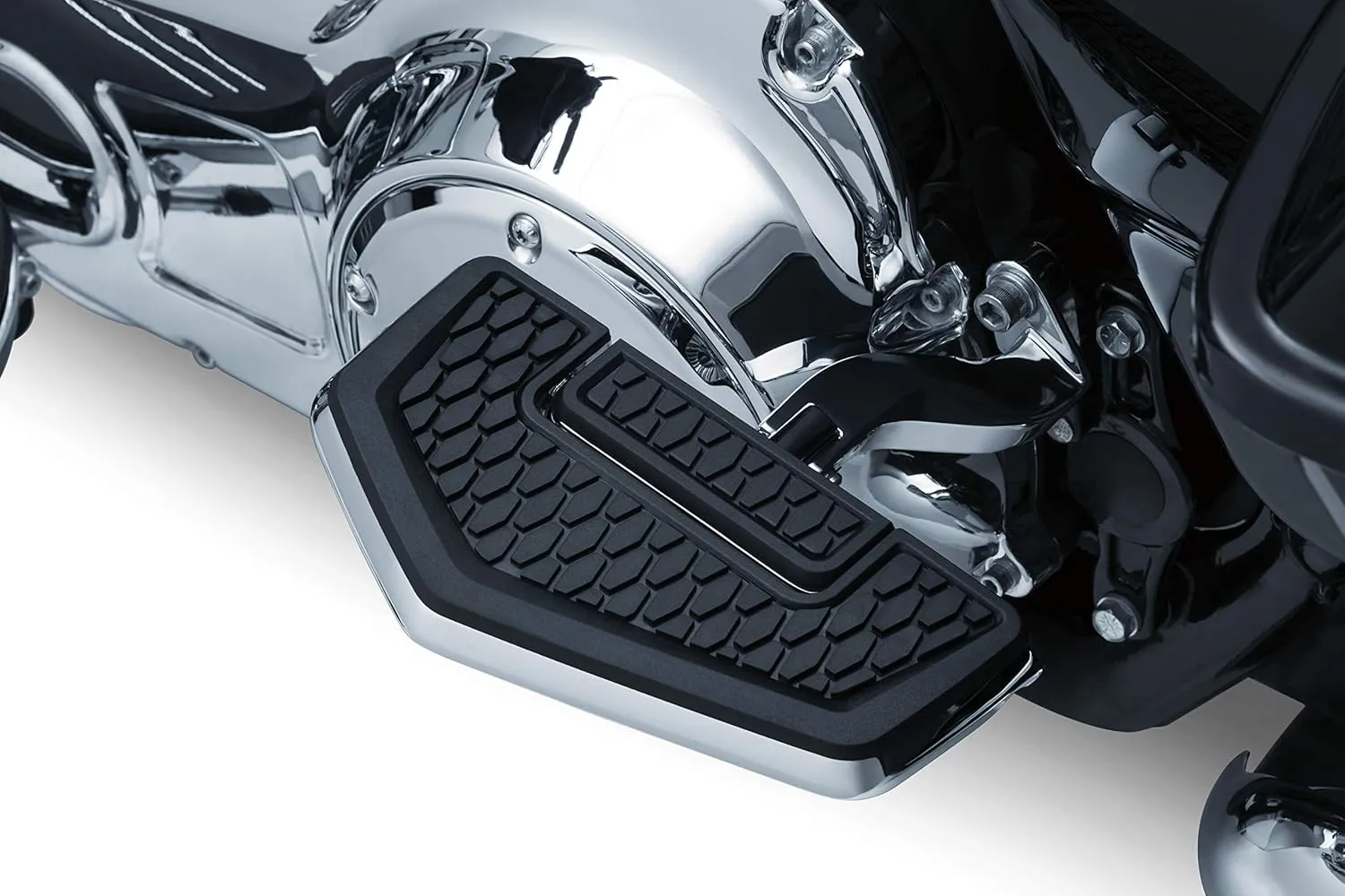 Kuryakyn 5908 Motorcycle Foot Control Component: Hex Folding Boards for Driver or Passenger Floorboards, Chrome, 1 Pair