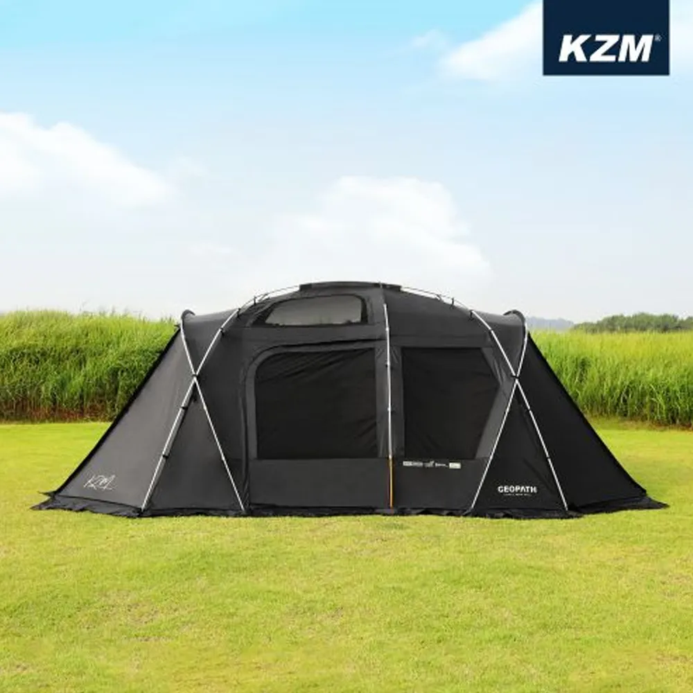 KZM Geopath Black 4-5 Person Tent - Black