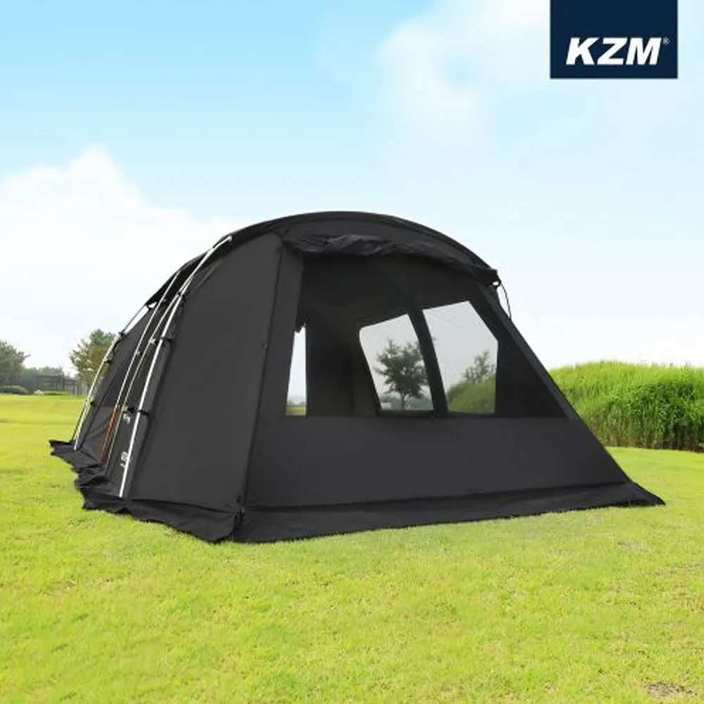 KZM Geopath Black 4-5 Person Tent - Black