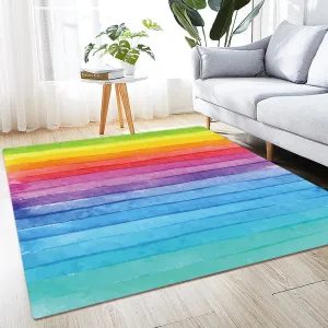 Large Area Rug 5'x6' Carpet for Bedroom Living Room Kids Room Home Decor Entryway Indoor Rugs Mat Rainbow