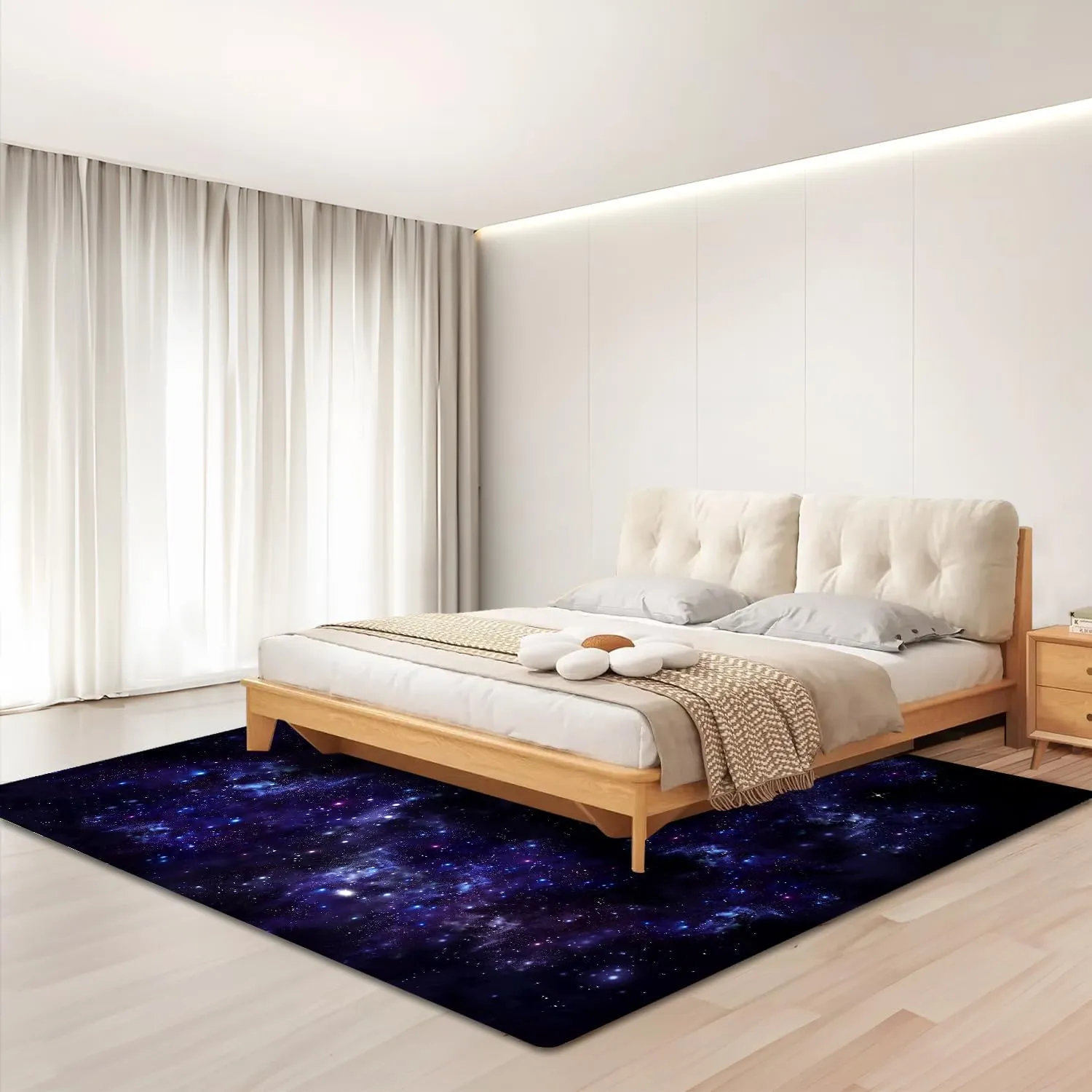 Large Area Rug Carpet Floor Washable Mats Rugs 5'x6' for Living Room Bedroom Home Decor Galaxy Star Nebula Astral