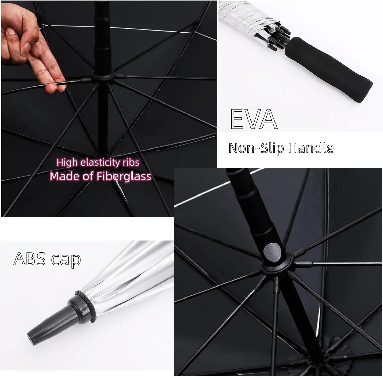 Large Double Canopy Umbrella, Automatic Open Golf Umbrella, Windproof Stick Umbrella Rain and Sun UPF50 , 52/59/71 inch Umbrella for Outdoor