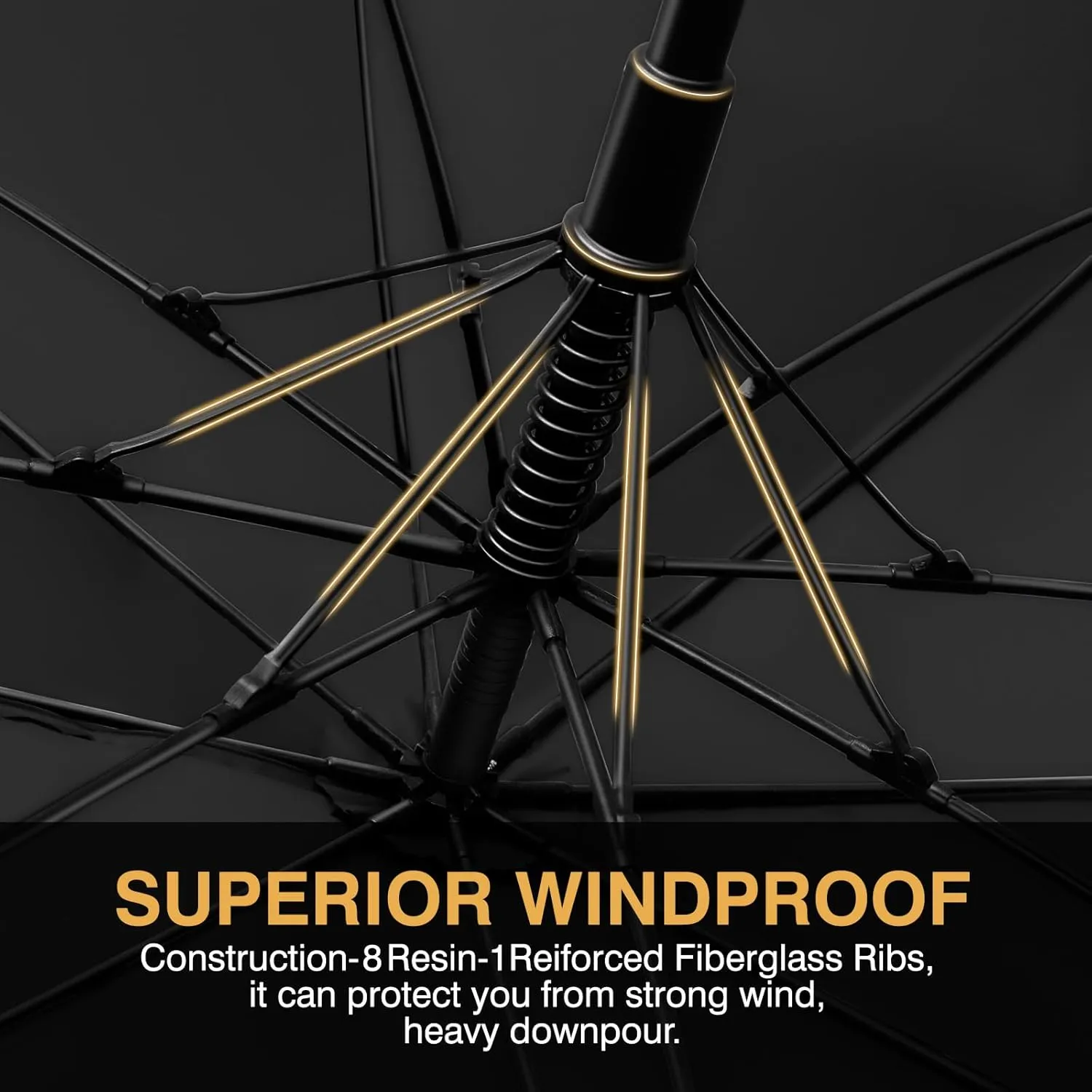 Large Golf Umbrella Uv Protection 62/68 Inch - Double Canopy Vented Golf Umbrellas Windproof - Sun Shade Spf Umbrella Auto Open Close Oversized for Men Women
