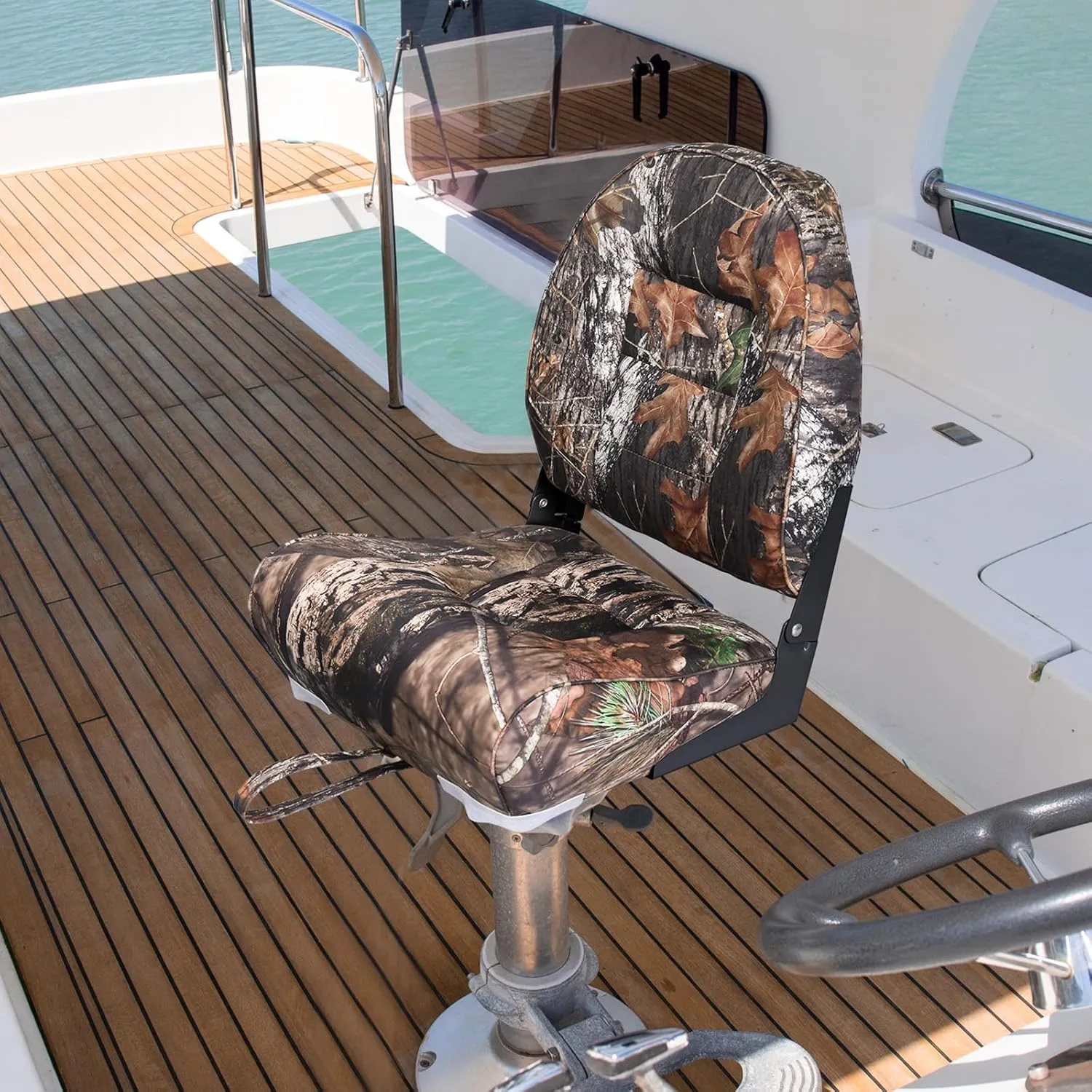 Leader Accessories A Pair of Elite Low/High Back Folding Fishing Boat Seat (2 Seats)