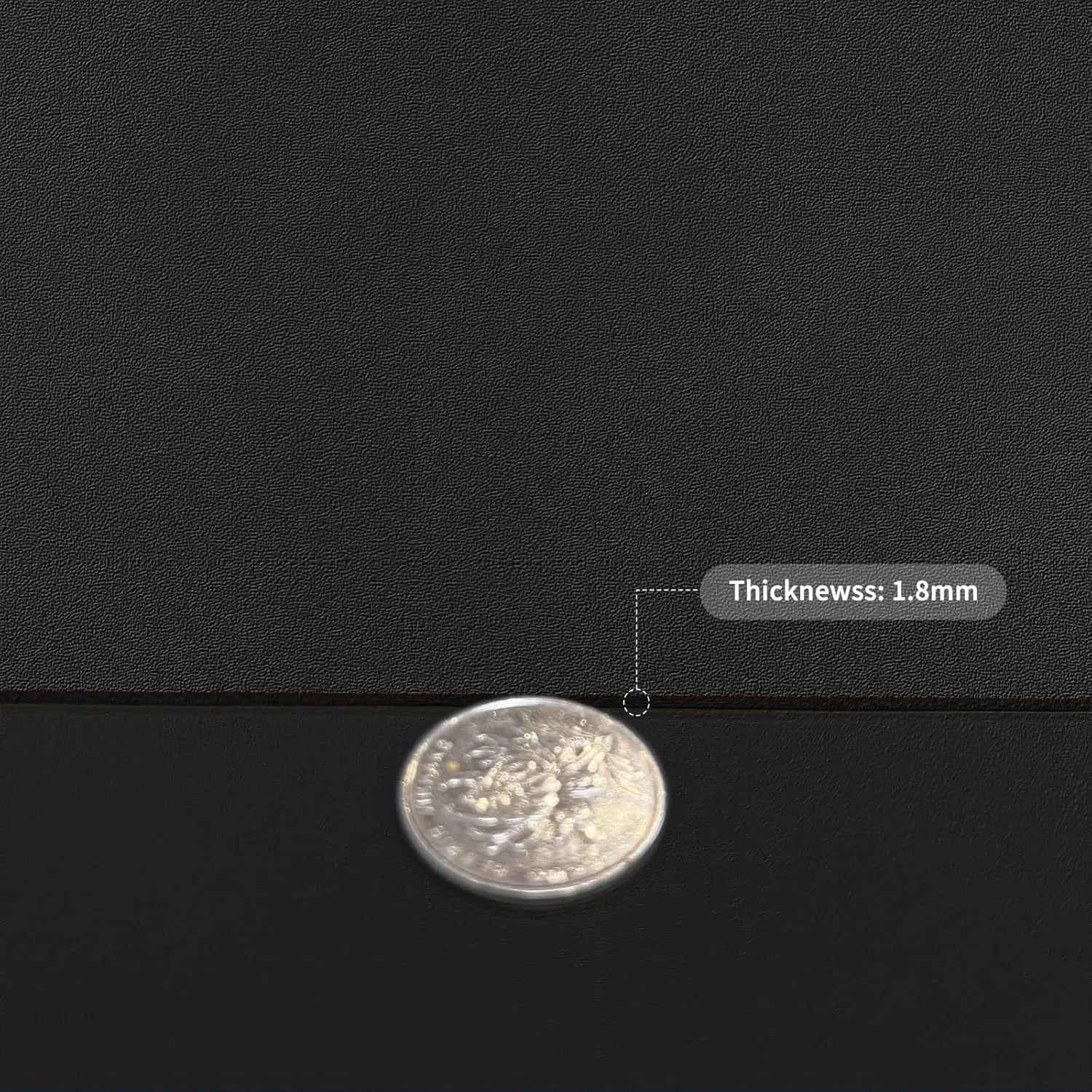 Leather Desk Mat,1.8mm Thick,15.75x63 Inch Desk Cover,Desk Protector Mat,Dresser Cover Top,Leather Table Cover,Side Table Cover,Office Desk Cover,Office Table Cover(Black Black,15.75x63)