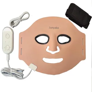 Led Mask Light Therapy - 4 Color Multi-Wavelength Facial Skin Care Device with Remote Control for Acne Treatment, Portable Design for Home & Travel Use(FM-01)