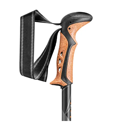 Leki Khumbu Antishock Hiking/Trekking Poles (Dark Anthracite/Orange/Black)(Pair)