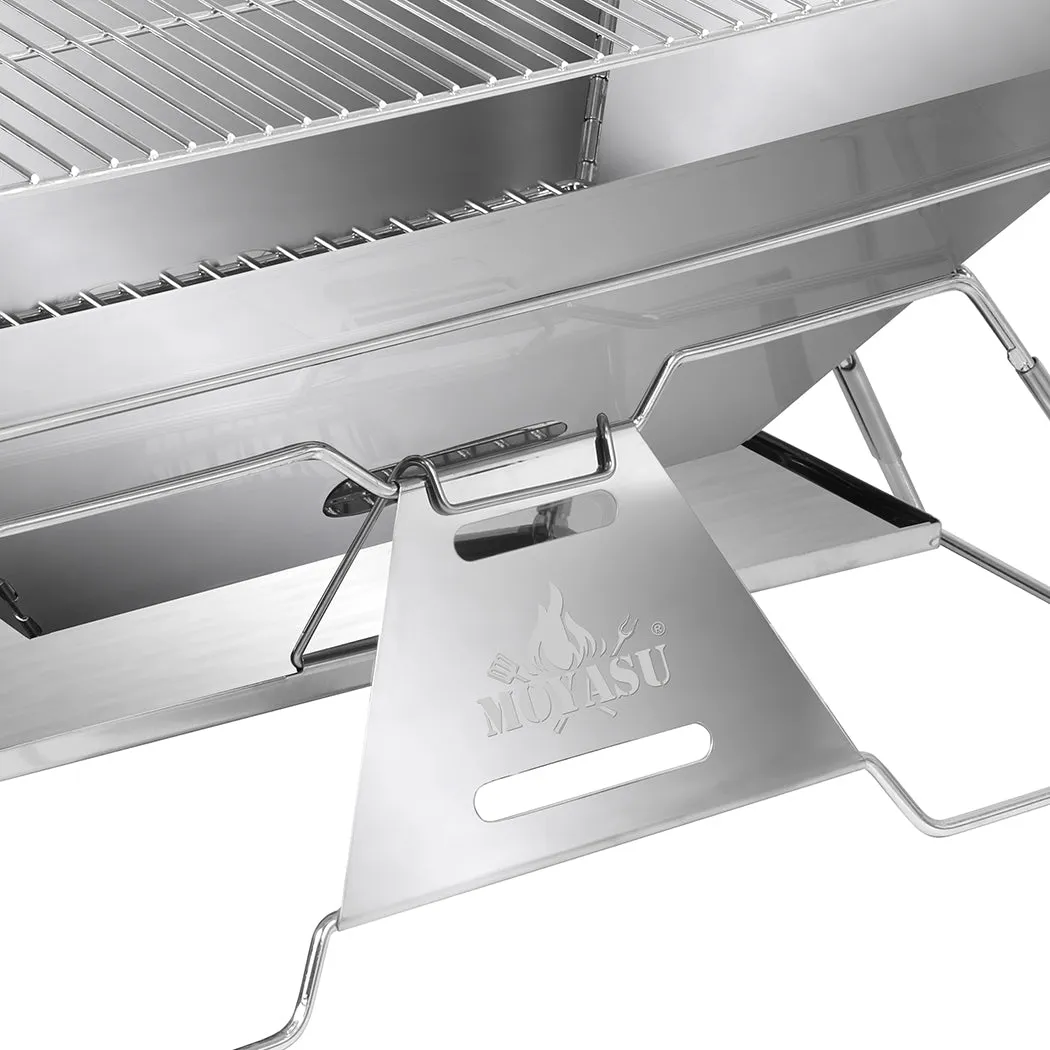 Levede Portable Folding BBQ Charcoal Grill Silver