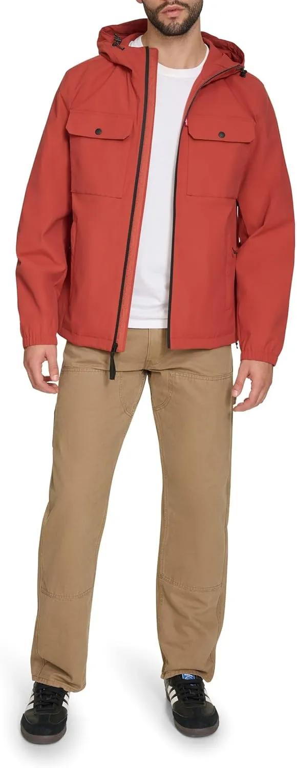 Levi's Men's Hooded Waterproof Arctic Cloth Rain Jacket