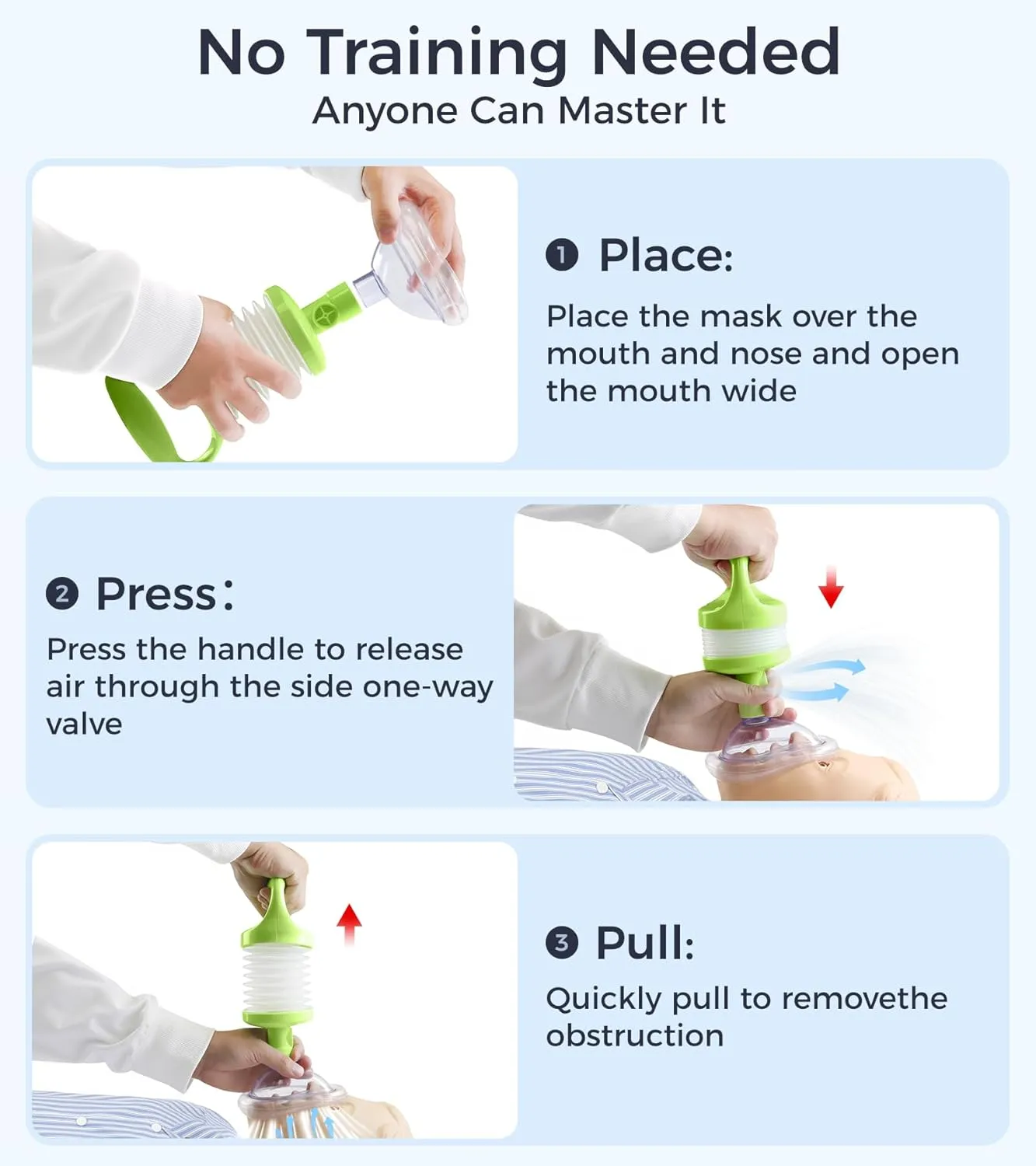 Life-Saving Choking Rescue Device, FSA/HSA Eligible Anti Choking Device, Portable Airway Suction for Adults, Kids, Seniors, Infants, Home Car Travel Emergency