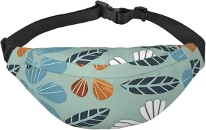 Light Coloured Floral Men'S And Women'S Waist Pack, Crossbody Bag With Adjustable Belt For Running, Traveling, Sports, Hiking