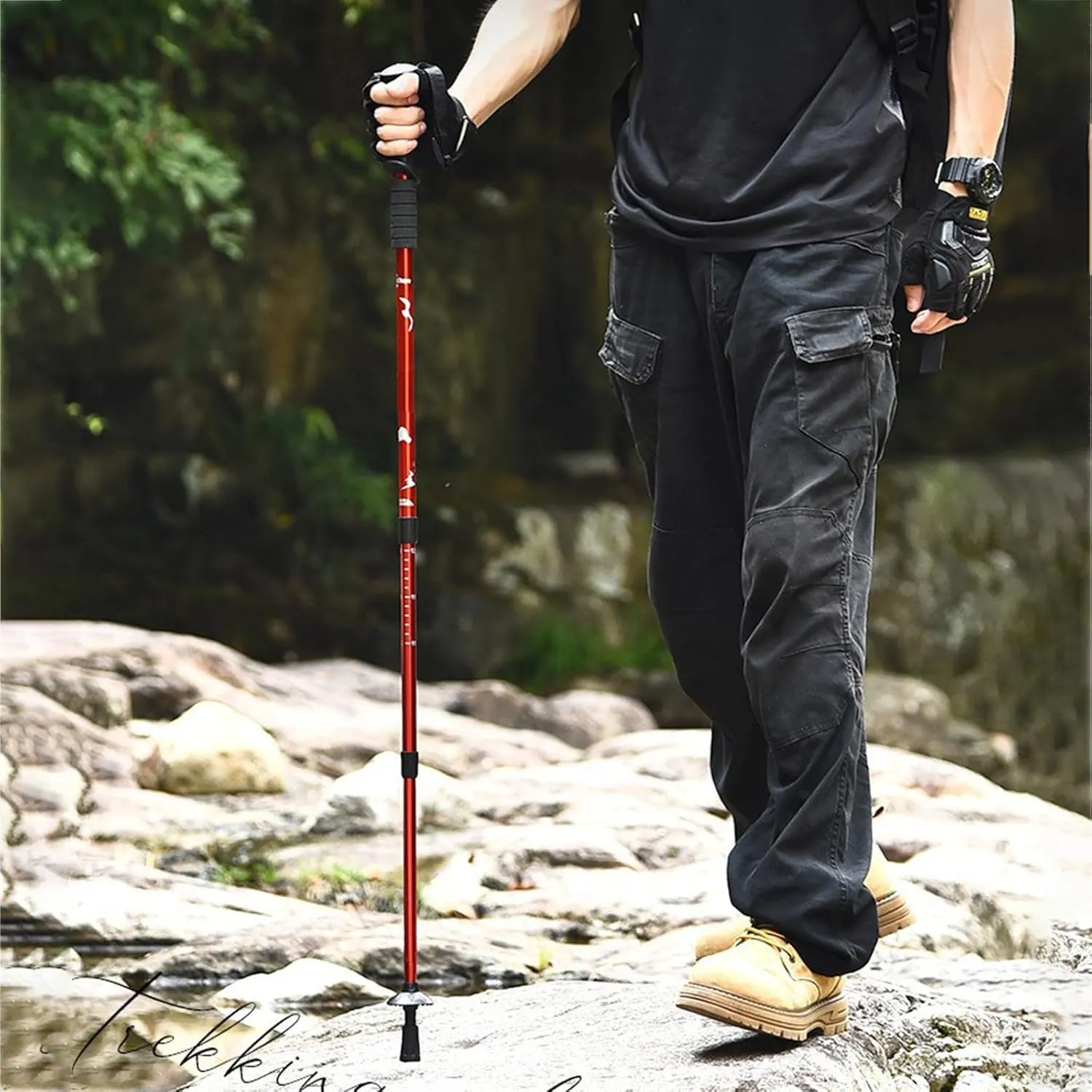 Light Weight Regulable Trekking Poles Shocked Resistant Mountaineering Poles for Hiking and Outdoor