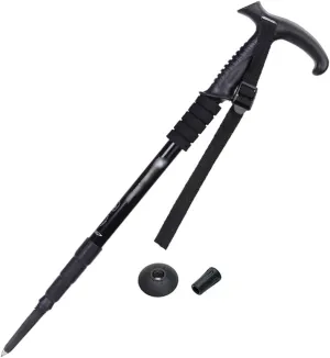 Lightweight Aluminium Alloy Walking Trekking Poles - Anti-Shock and Quick Lock System, Telescopic, Ultralight for Hiking, Camping, Mountaining, Backpacking, Walking, Trekking (Color : Black)