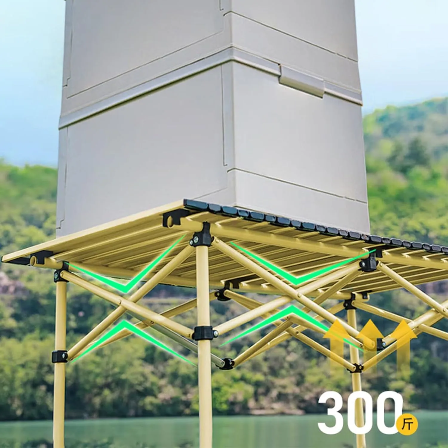 Lightweight Compact Folding Camping Table, Alloy Folding Roll Up Table for 4-6 Person for Picnic, Camping, Barbecue and Party,Portable Multifunctional Table with Carry Bag(B,120x50x50cm)