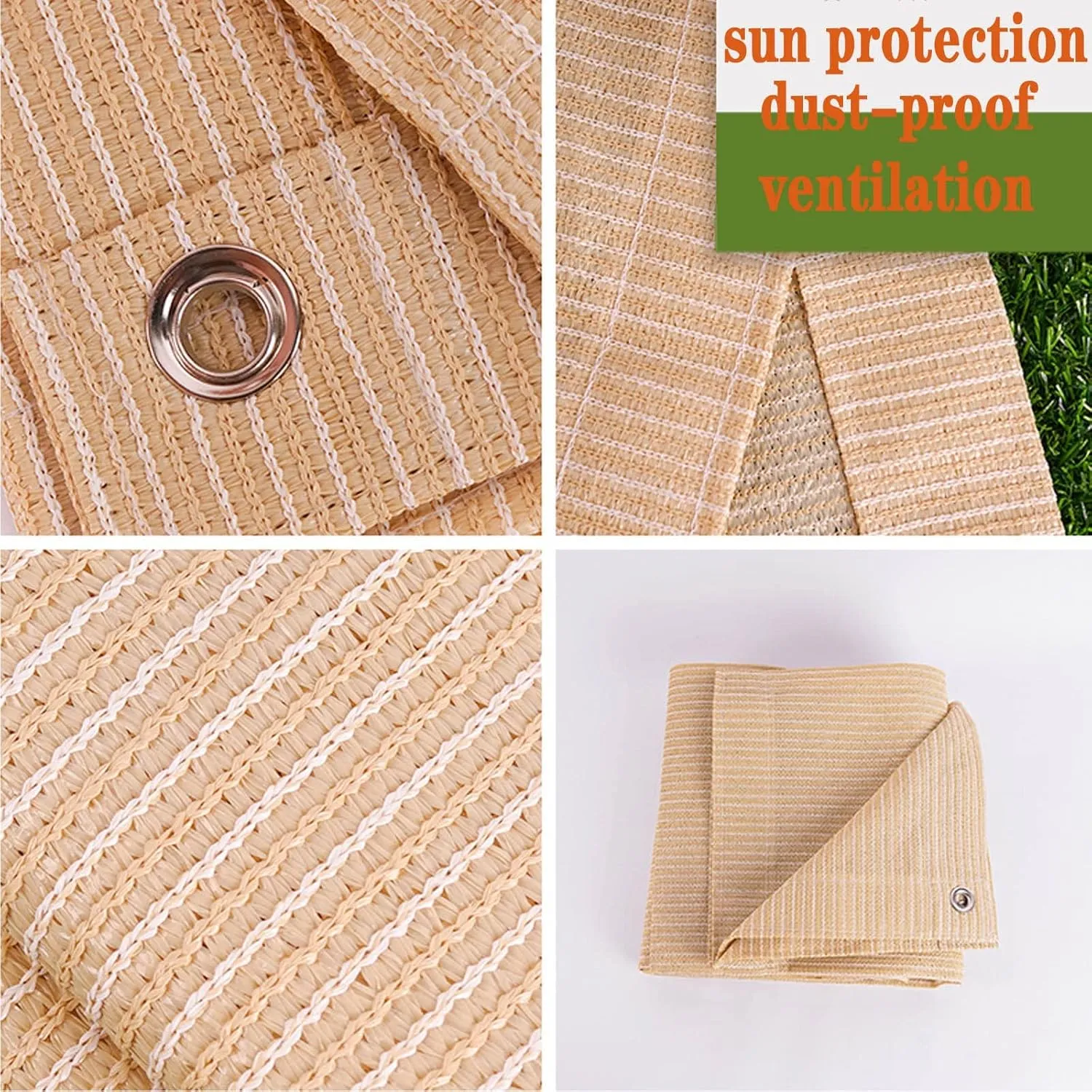 LIGUOYI Cream Color Sun Shade Rectangle Shade Sail Multi-Purpose, 90% UV Block Super Durable, Water & Air Permeable Privacy Screen, for Deck Patio Pergola Backyard Outdoor Pool Canopy Shade