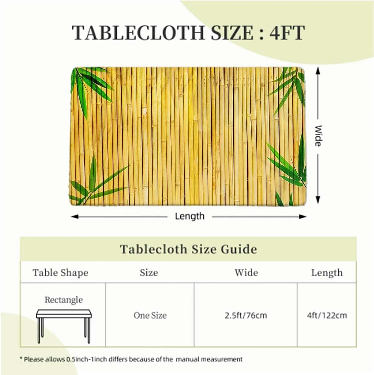 Lime Green Folding Table Cover Tree Branches Exotic Lotus Flower Waterproof Tablecloths for Picnic, Camping, Indoor, Outdoor Bamboo Print Fits up 4 Foot Tables