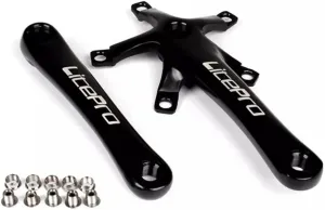 Litepro Folding Bike Crankset Ultra-Light Square Crank 170MM CNC Aluminum Alloy BMX Bicycle 130BCD Chainwheel Parts Accessory
