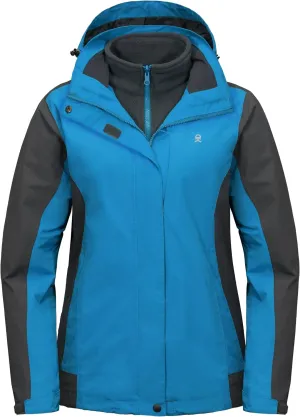 Little Donkey Andy Women's 3 in 1 Winter Ski Jacket Warm Fleece Liner Jacket Waterproof Windproof Snow Coat & Detachable Hood