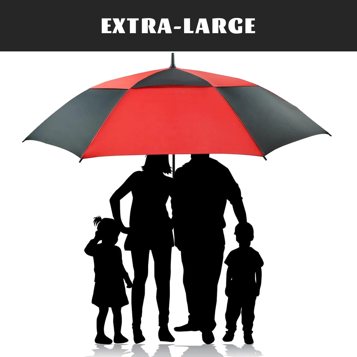 LLanxiry Umbrella Large Golf Umbrellas for Rain Windproof 54/62/68 Inch Automatic Open Double Canopy Oversized Vented Stick Umbrellas for Men and Women