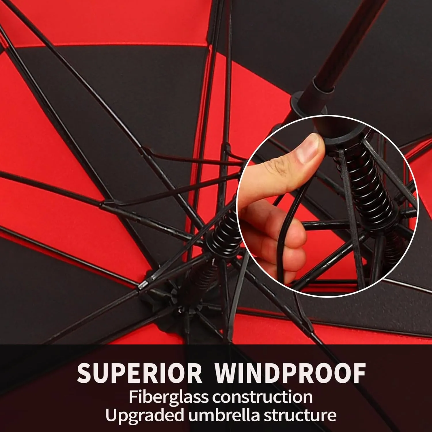 LLanxiry Umbrella Large Golf Umbrellas for Rain Windproof 54/62/68 Inch Automatic Open Double Canopy Oversized Vented Stick Umbrellas for Men and Women