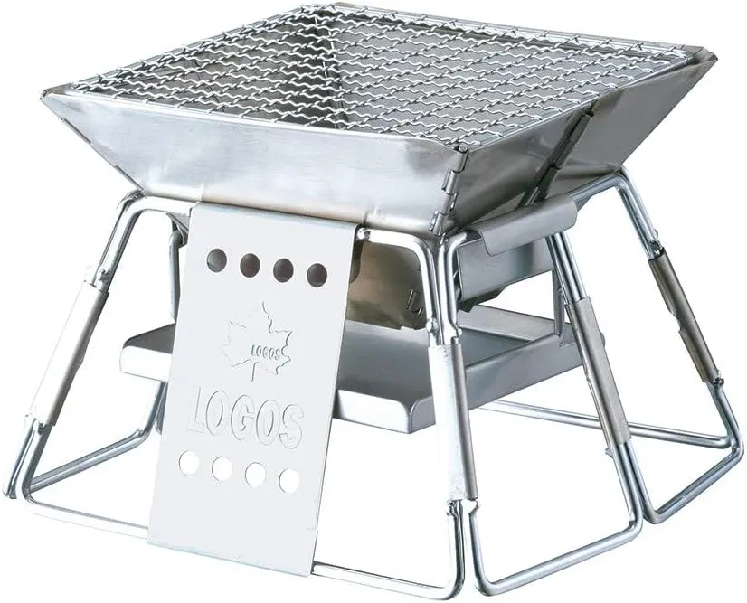 (LOGOS) making a fire with pyramid Grill compact [1-2 person for
