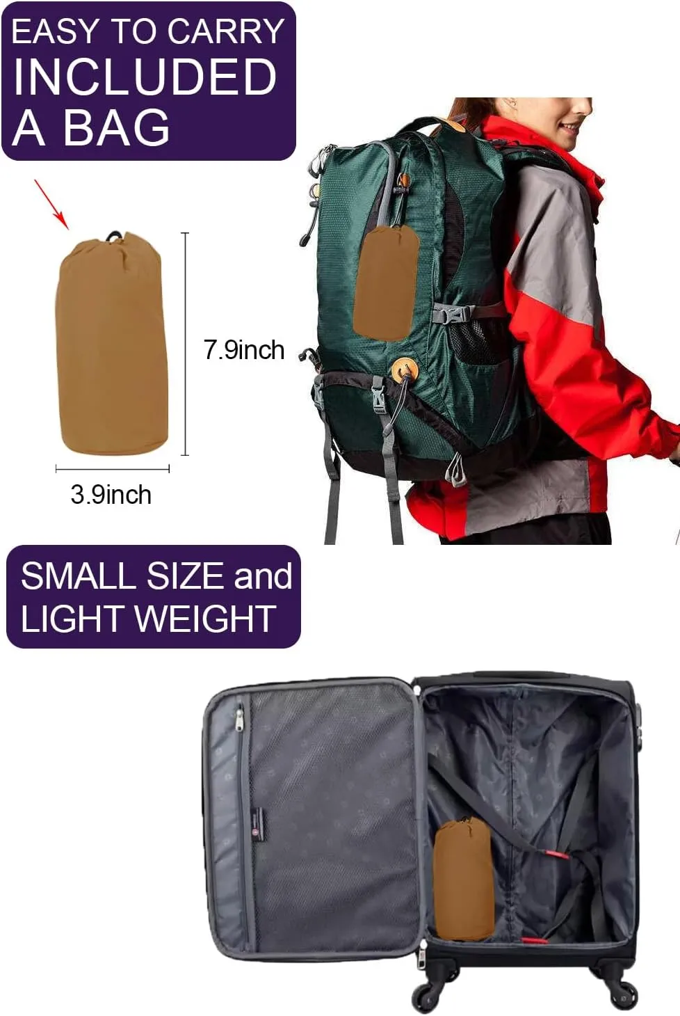 Lomon Women Waterproof Lightweight Rain Jacket Active Outdoor Hooded Raincoat