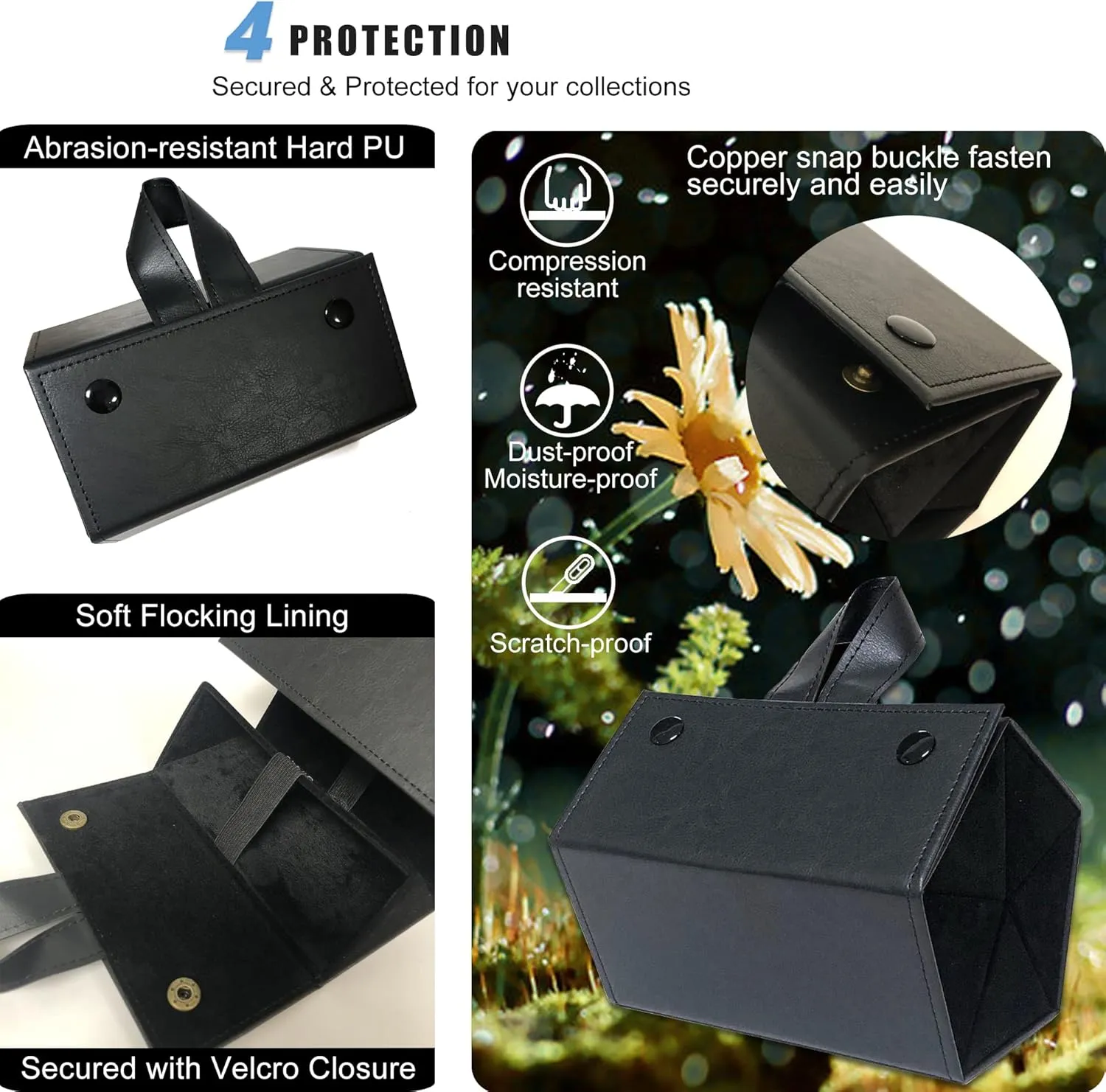 Longjet Sunglasses Organizer 5 Slots Travel Glasses Case Multiple Pairs Eyeglasses Storage Box Hanging Eyewear Holder