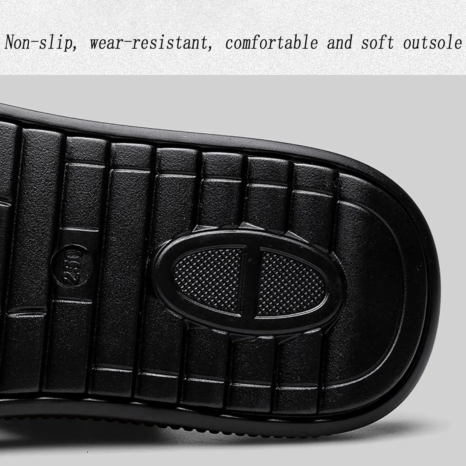 ls for Men Leather, Summer Soft High Elastic Non-Slip Textured Sole Beach Slippers, Outdoor Breathable Adjustable Heel Strap Open Toe ls