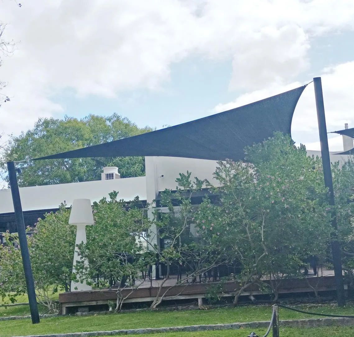 LyShade14' x 14' x 14' Cool Grey Colour Triangle Sun Shade sail Canopy Awning for Garden Deck Pool Patio pergola Backyard Sandbox Outdoor Sun shade-90% Sun Shade, Higher u.v. Block