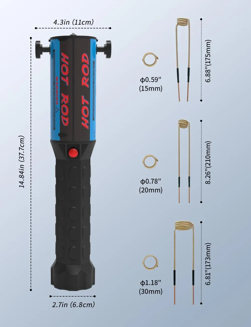 Magnetic Induction Heater Kit - 1200W 110V Handheld Induction Heater Bolt Removal Tool with 3 Coils