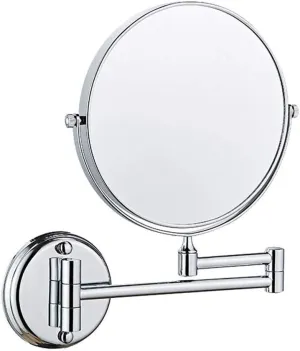 Makeup Mirror 8-inch Wall Mounted Mirror, Extending Folding Bathroom Shaving Cosmetic Make Up Mirror- 3X/1X Magnification