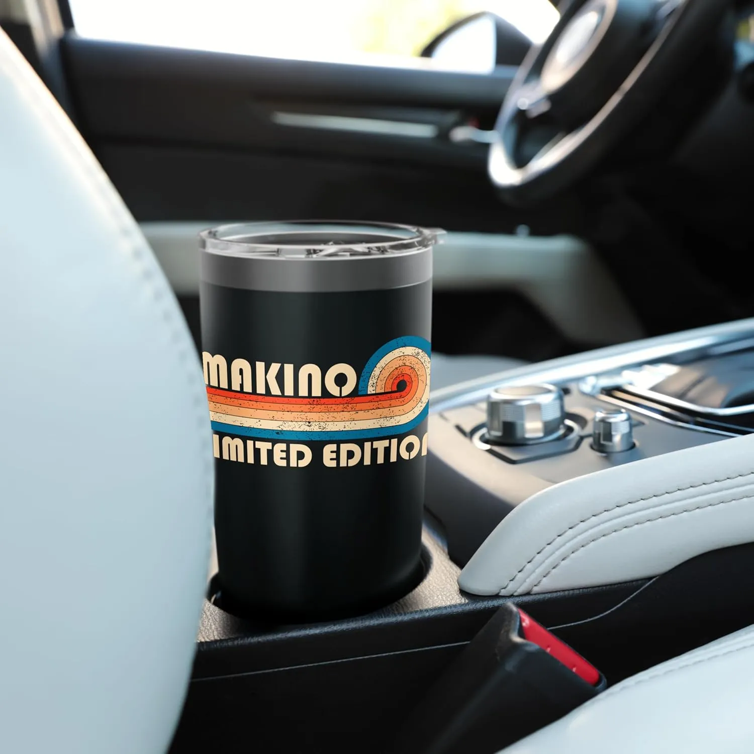 MAKINO Surname Retro Vintage 80s 90s Birthday Reunion Stainless Steel Insulated Tumbler