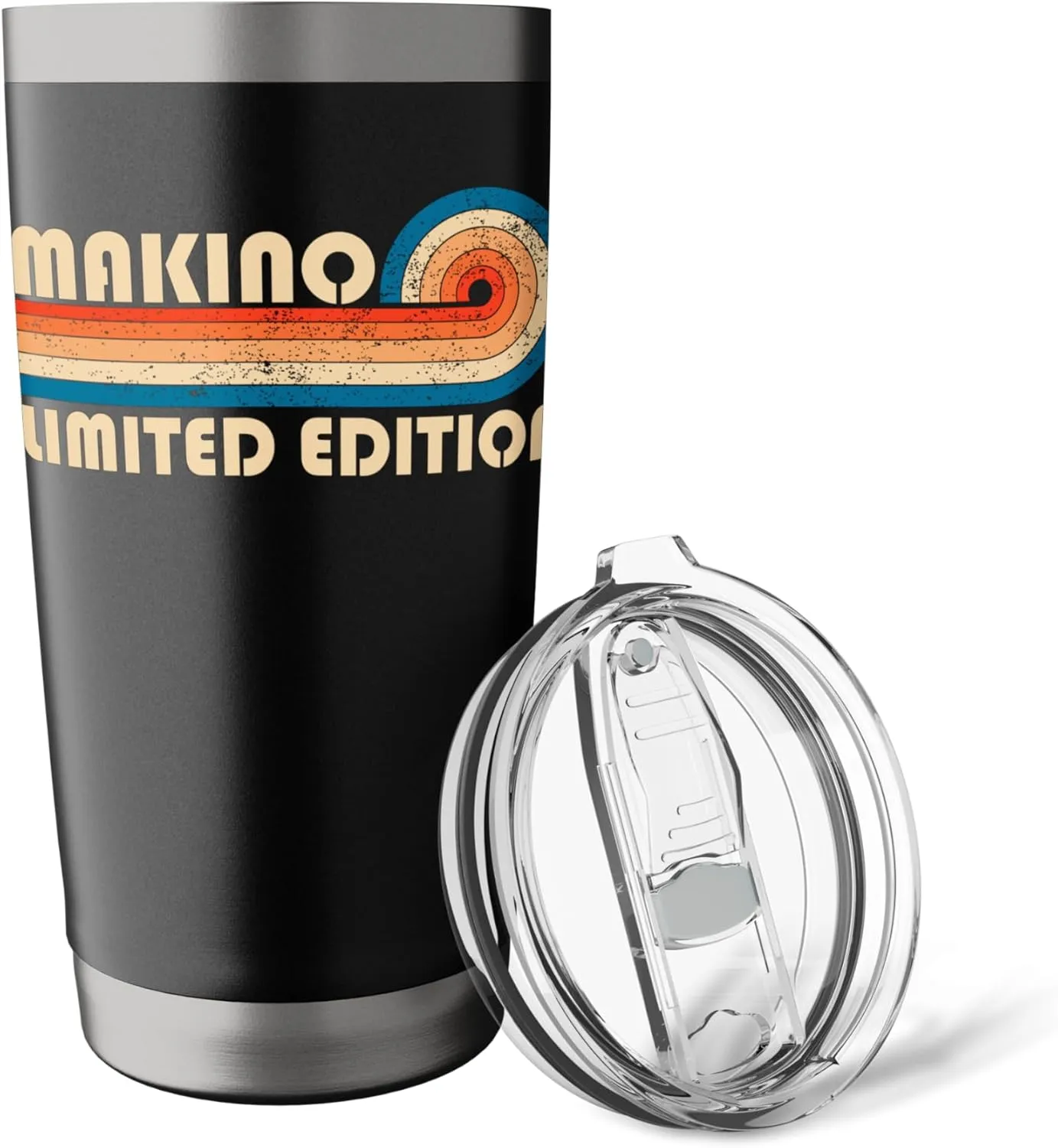 MAKINO Surname Retro Vintage 80s 90s Birthday Reunion Stainless Steel Insulated Tumbler