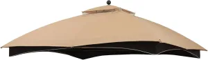 MASTERCANOPY Replacement Canopy Top for Lowe's Allen Roth 10x12 Gazebo #GF-12S004B-1 (Beige Plaid)