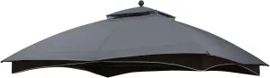 MASTERCANOPY Replacement Canopy Top for Lowe's Allen Roth 10x12 Gazebo #GF-12S004B-1 (Gray)